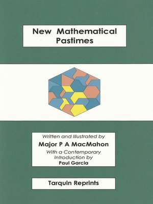 cover image of New Mathematical Pastimes
